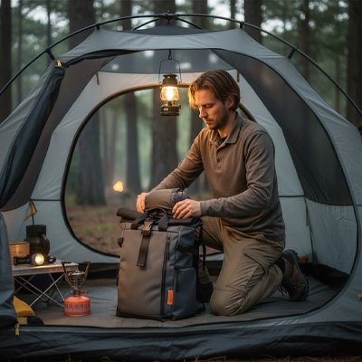 Sac a dos voyage tissu leger technique résistant à l'eau